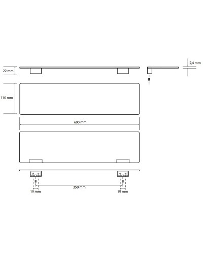 Металлическая полка Bemeta Organic 157102381 Хром