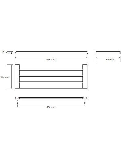 Полка для полотенец Bemeta Organic 157105081 Хром