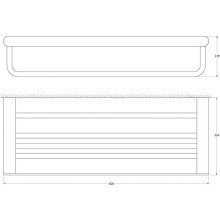 Полка для полотенец Artwelle Schwarz 60 7781 Черная матовая