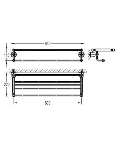 Полка для полотенец 65 см Art&Max Liberty AM-F-8980