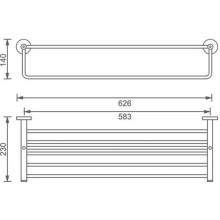 Полка для полотенец 62,6 см Aquanet 00241919
