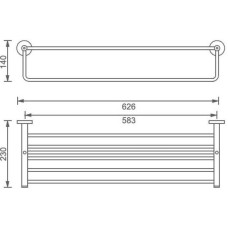 Полка для полотенец 62,6 см Aquanet 00241919