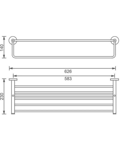 Полка для полотенец 62,6 см Aquanet 00241919