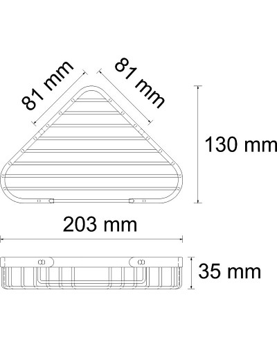 Полка корзина WasserKRAFT K-733N угловая Никель