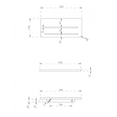 Полка из искусственного камня Abber Stein AS1653 Белая