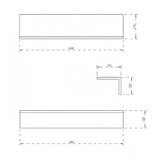Полка из искусственного камня Abber Stein AS1654MB Черная матовая