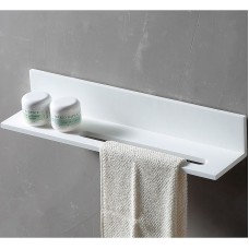 Полка из искусственного камня Abber Stein AS1655 с полотенцедержателем Белая
