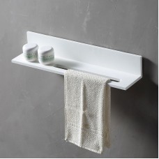 Полка из искусственного камня Abber Stein AS1655 с полотенцедержателем Белая