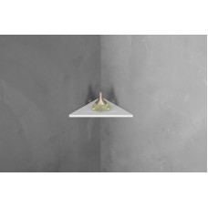 Полка из искусственного камня Abber Stein AS1652 угловая Белая