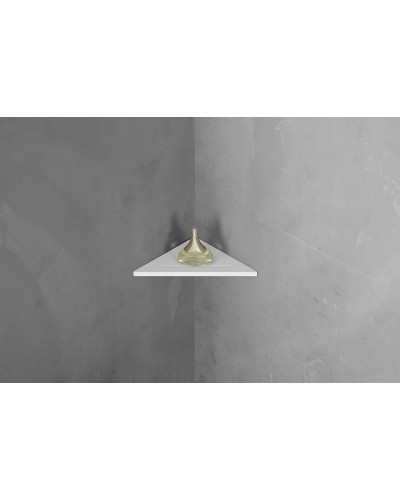 Полка из искусственного камня Abber Stein AS1652 угловая Белая