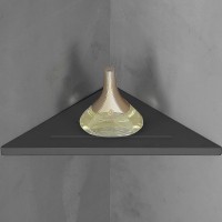 Полка из искусственного камня Abber Stein AS1652MB угловая Черная матовая