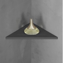 Полка из искусственного камня Abber Stein AS1652MB угловая Черная матовая