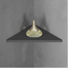 Полка из искусственного камня Abber Stein AS1652MB угловая Черная матовая