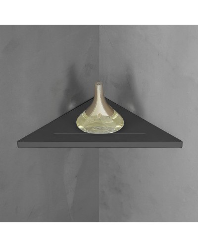 Полка из искусственного камня Abber Stein AS1652MB угловая Черная матовая