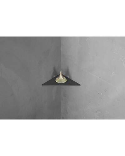 Полка из искусственного камня Abber Stein AS1652MB угловая Черная матовая