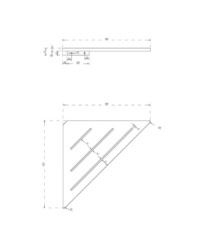 Полка из искусственного камня Abber Stein AS1652L угловая Белая