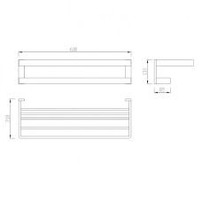 Полка для полотенец Abber Westen AA1758 Хром
