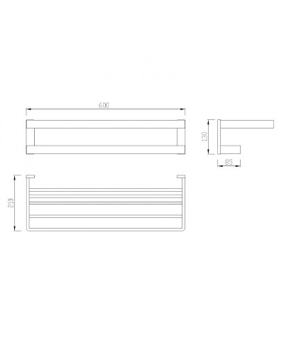 Полка для полотенец Abber Westen AA1758 Хром