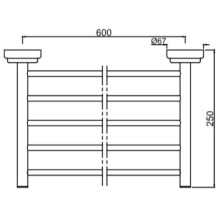 Полка для полотенец 66,7 см Jaquar Queen's AQN-CHR-7781A