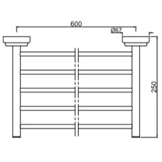 Полка для полотенец 66,7 см Jaquar Queen's AQN-CHR-7781A