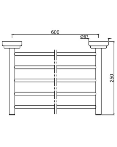Полка для полотенец 66,7 см Jaquar Queen's AQN-CHR-7781A