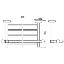 Полка для полотенец 51,7 см Jaquar Queen's AQN-CHR-7781B