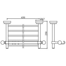 Полка для полотенец 51,7 см Jaquar Queen's AQN-CHR-7781B