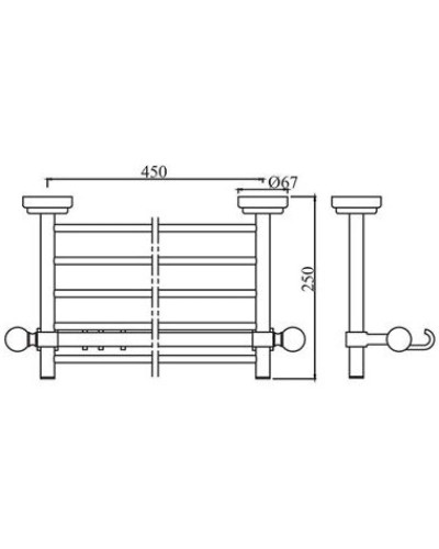 Полка для полотенец 51,7 см Jaquar Queen's AQN-CHR-7781B