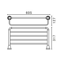 Полка для полотенец 60,5 см Art&Max Bianchi AM-E-2610-CR