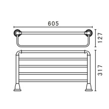 Полка для полотенец 60,5 см Art&Max Bianchi AM-E-2610-CR
