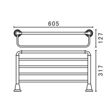 Полка для полотенец 60,5 см Art&Max Bianchi AM-E-2610-CR