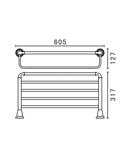 Полка для полотенец 60,5 см Art&Max Bianchi AM-E-2610-CR