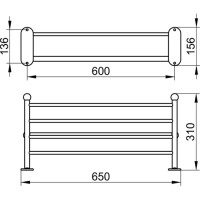 Полка для полотенец 65 см KEUCO Astor 02175010000