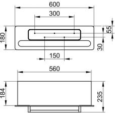 Полка для полотенец 60 см KEUCO Edition 400 11575170018