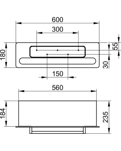 Полка для полотенец 60 см KEUCO Edition 400 11575170018