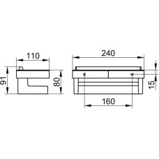 Полка 24 см KEUCO Collection Moll 12759010000