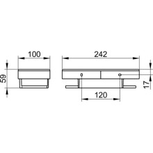 Полка 24,2 см KEUCO Smart.2 14758010100