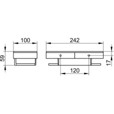 Полка 24,2 см KEUCO Smart.2 14758010100