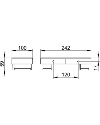 Полка 24,2 см KEUCO Smart.2 14758010100