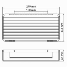 Полка корзина WasserKRAFT K-722 Хром