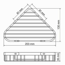 Полка корзина WasserKRAFT K-733 угловая Хром