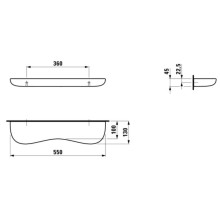 Полка 55 см Laufen Florakids 8.7703.1.000.000.1