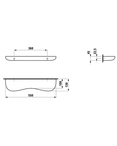 Полка 55 см Laufen Florakids 8.7703.1.062.000.1