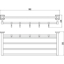 Полка для полотенец 58,2 см Savol 95 S-609544
