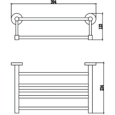 Полка для полотенец 39,4 см Savol 87 S-408744