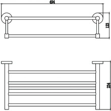 Полка для полотенец 49,4 см Savol 87 S-508744