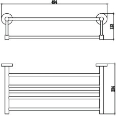 Полка для полотенец 49,4 см Savol 87 S-508744