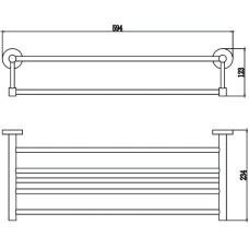 Полка для полотенец 59,4 см Savol 87 S-608744