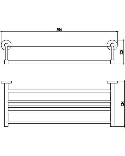 Полка для полотенец 59,4 см Savol 87 S-608744
