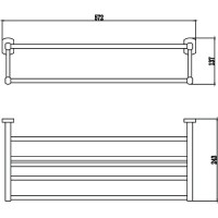 Полка для полотенец 57,2 см Savol 99 S-009944